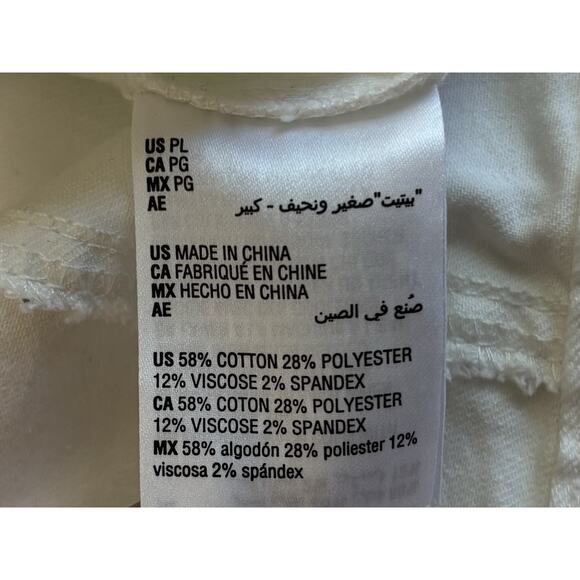 Style & Co Denim Jacket Womens Size PL Pockets Bright White Jean Western - Picture 6 of 9